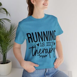 Running Is My Therapy Unisex Jersey Short Sleeve Tee