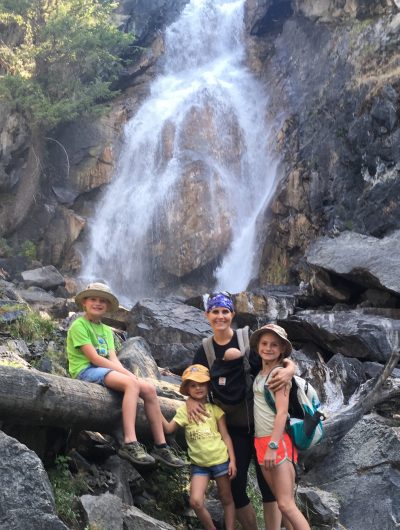 Our first family hike after Gia was born Holland Lake Falls